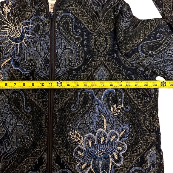 Coldwater Creek Vintage Embroidered Tapestry Floral Jacquard Jacket XL - Picture 7 of 8